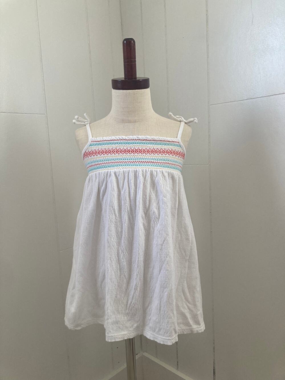 Old Navy Smocked White Sun Dress, Size 3T